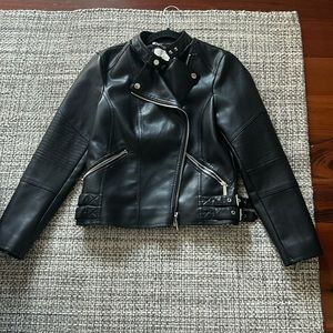 MICHAEL KORS MOTORCYCLE FAUX LEATHER JACKET New w/o Tag